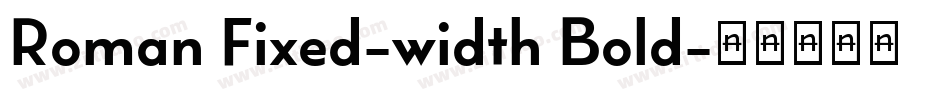 Roman Fixed-width Bold字体转换